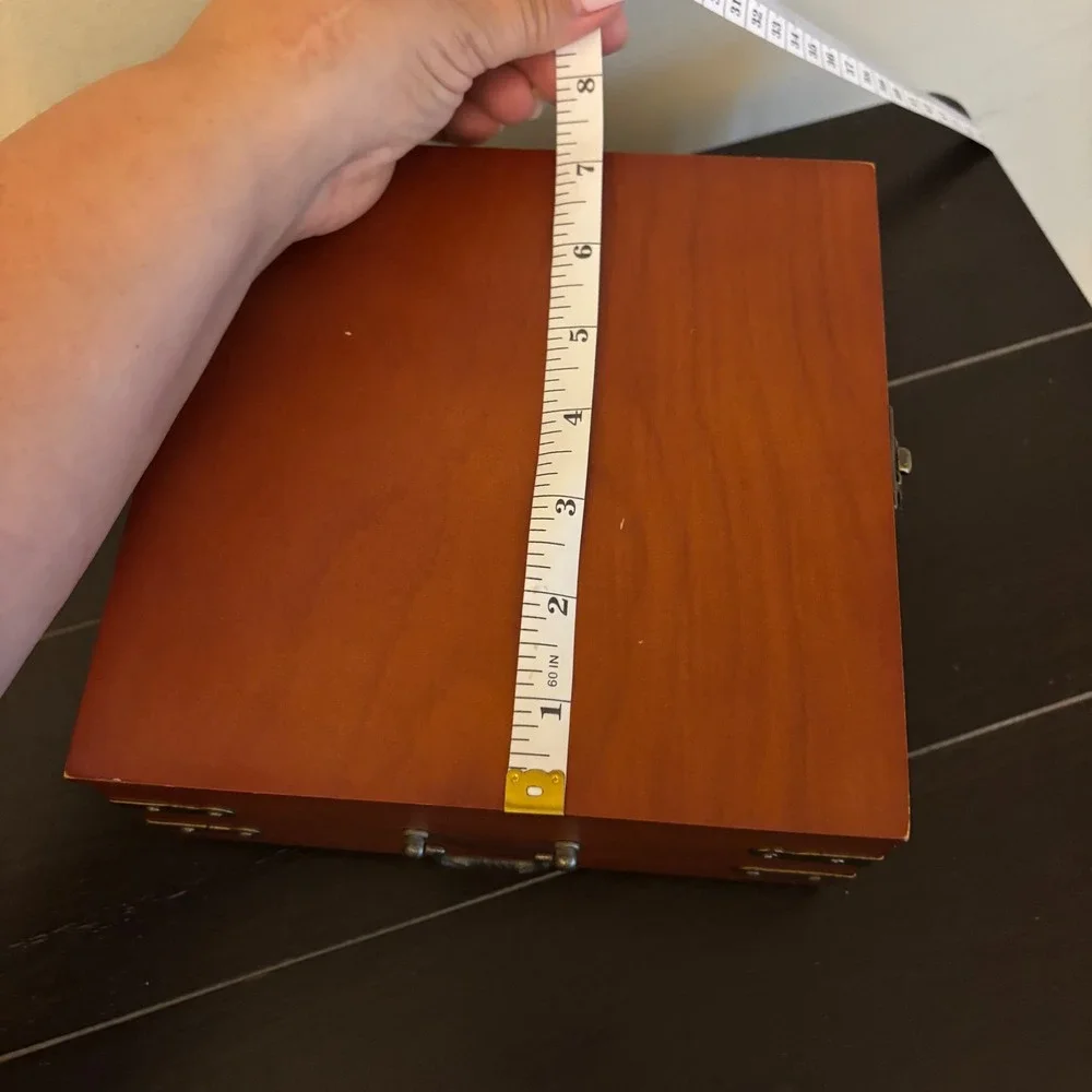 Bulova Wooden Fold Out Mantle Clock | Vintage | Trunk Style | Tested-Works